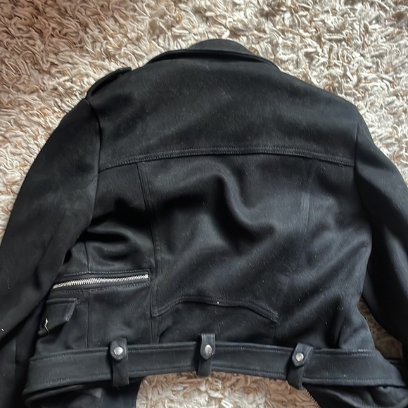 Faux Suede Biker Jacket - Picture 7 of 9